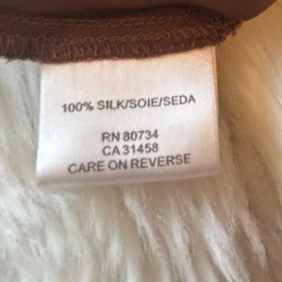 BCBG Max Azria 100% Silk Halter Dress | Brown Floral | Women's Size 4 - Picture 7 of 7